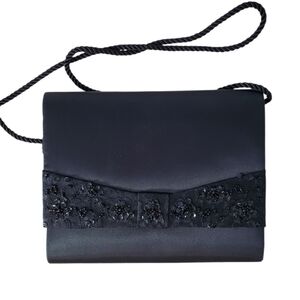Private Collection Elegant Black Evening Clutch Or Shoulder Bag Black